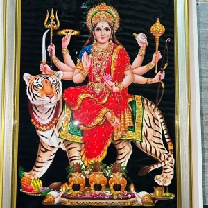 Divine Mata Durga Sherawali Photo Frame – Premium Religious Wall Hanging