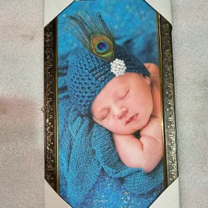 Adorable Bal Krishna Style Sleeping Baby Photo Frame – Cute Nursery Wall Decor